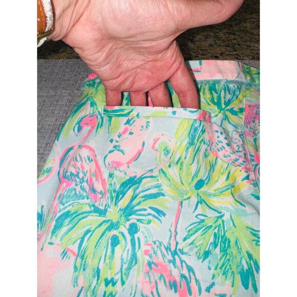 Lilly Pulitzer Seasalt Blue on Parade Adie Shorts Womens 6 Resort Beach Nautical - Picture 9 of 9